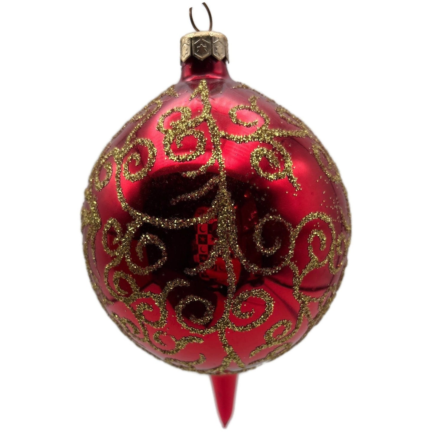 Christopher Radko Rhapsody Red Gold Drop Christmas Tree Ornament 96-260-0