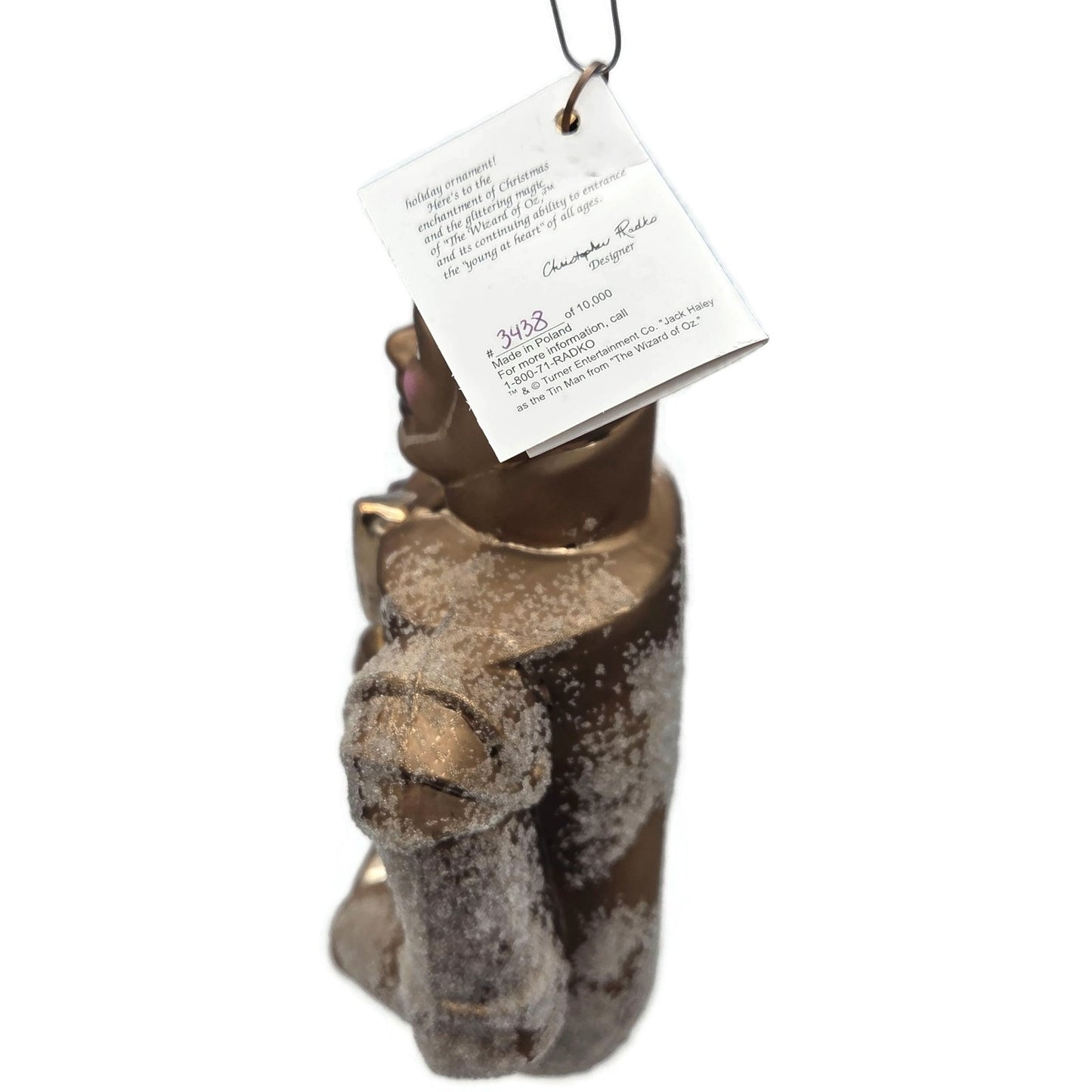 Christopher Radko The Tin Man Wizard of Oz Christmas Tree Ornament Limited New