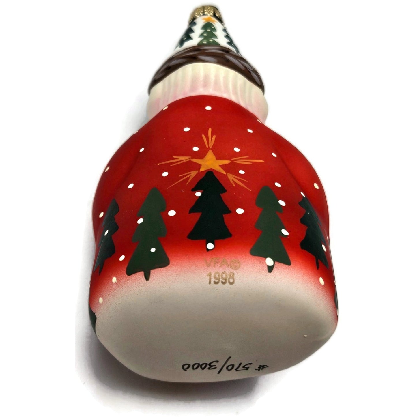 Vaillancourt Folk Art Starlight Santa Claus 1997 Snow Christmas Tree Ornament