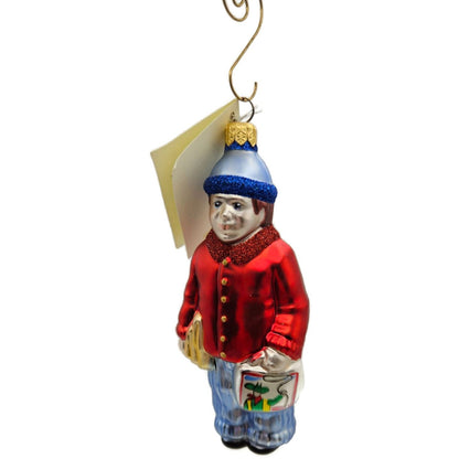 Patricia Breen Henrys First Day Of School Red Blue Signed Christmas Ornament
