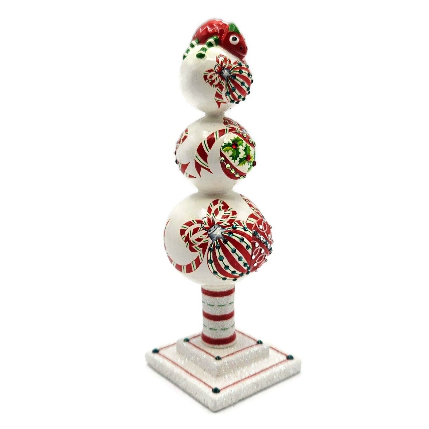 Patricia Breen Miniature Chameleon Finial Ornaments Red Christmas Tree Topper