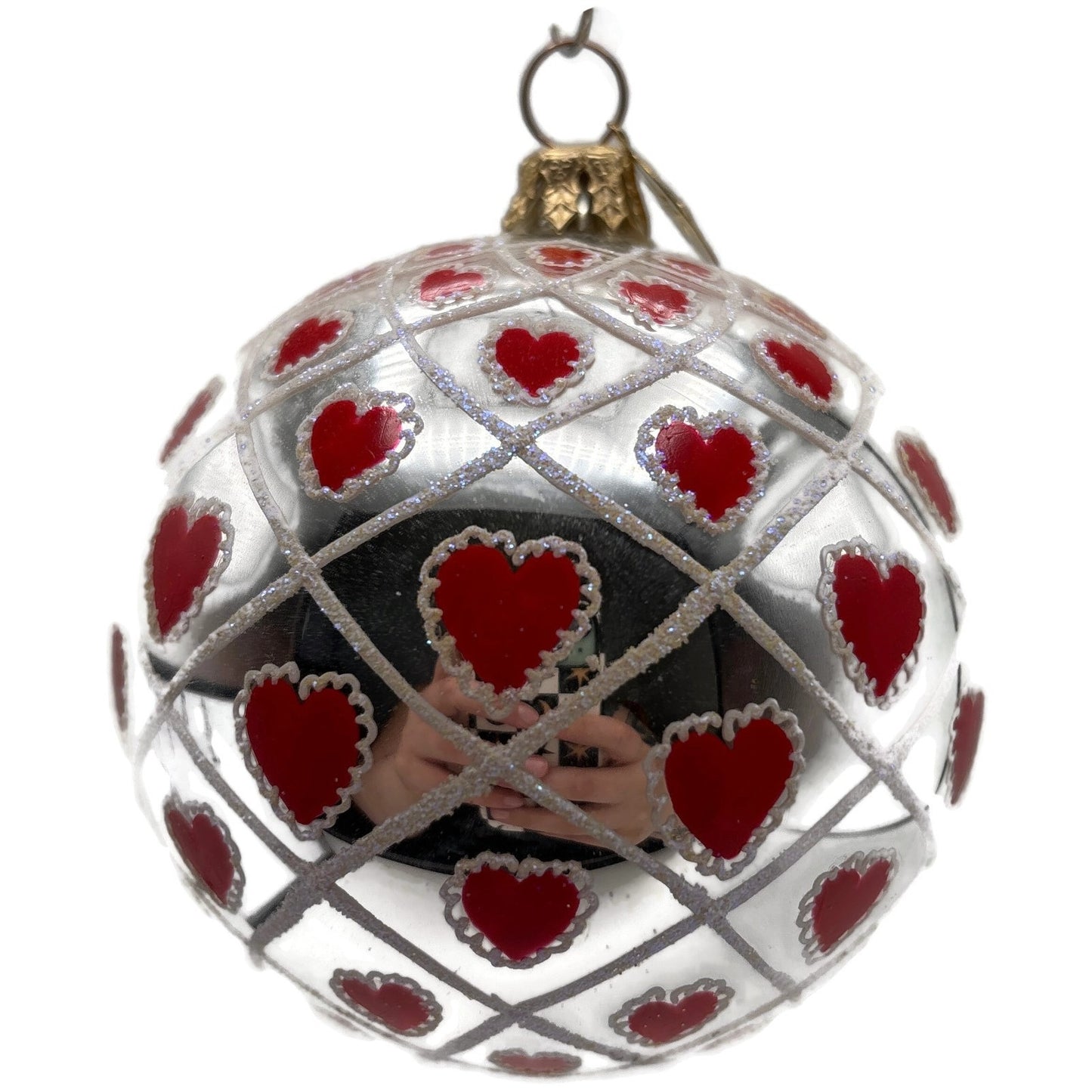 Christopher Radko Petite Many Splendored Heart Valentines Day Ornament 01-0668-0