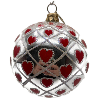 Christopher Radko Petite Many Splendored Heart Valentines Day Ornament 01-0668-0