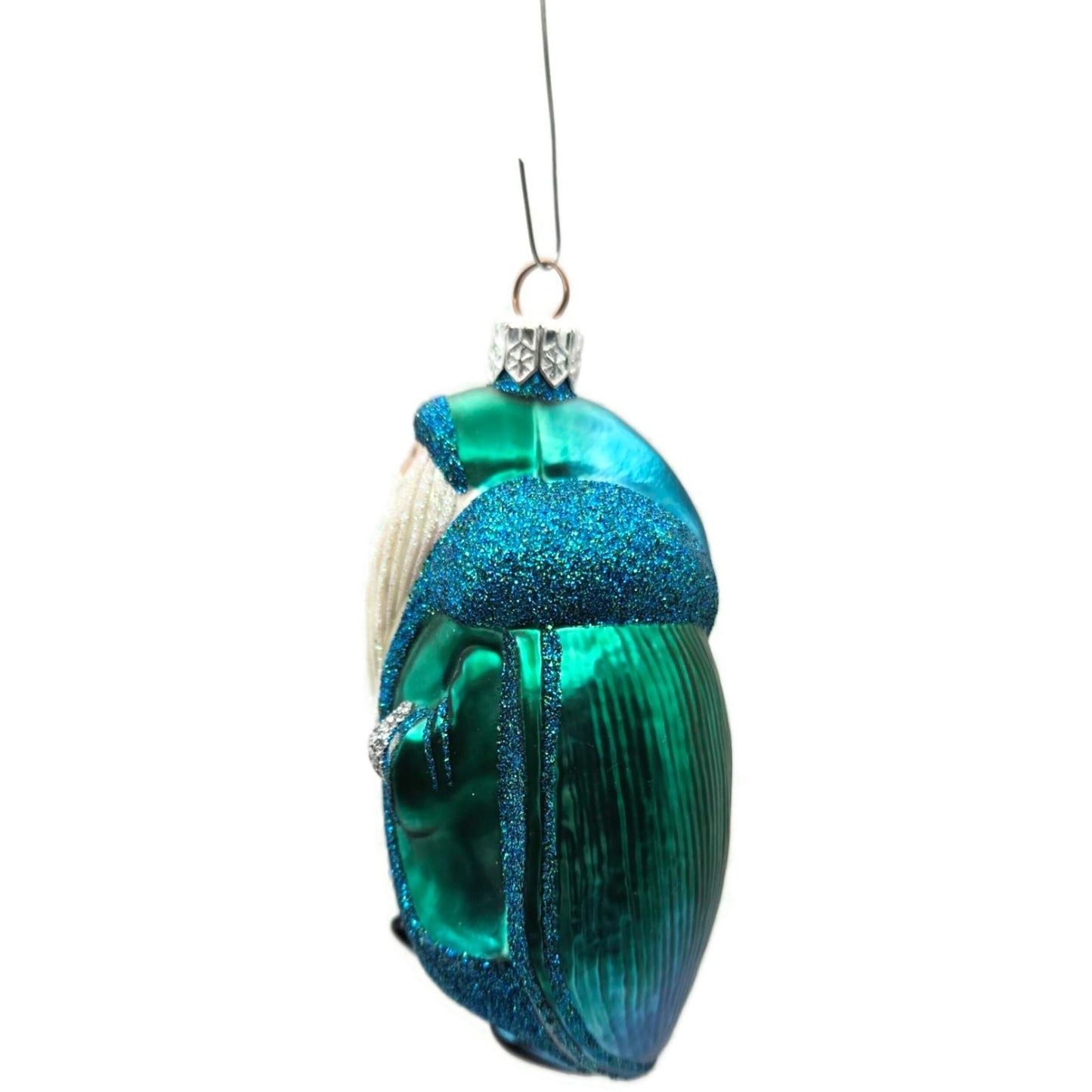 Patricia Breen Scarab Santa Claus Turquoise Bug Spring Christmas Tree Ornament