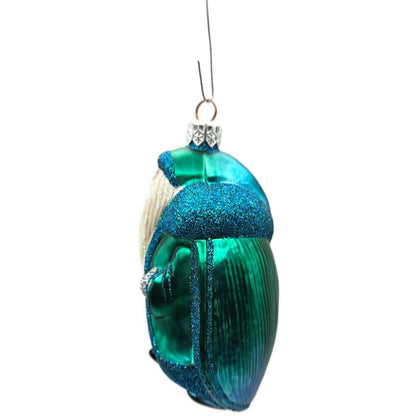 Patricia Breen Scarab Santa Claus Turquoise Bug Spring Christmas Tree Ornament