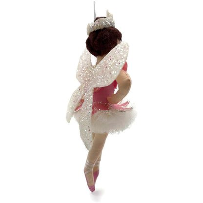 Gladys Boalt Sugar Plum Fairy Nutcracker Pink Fabric Christmas Ornament Signed