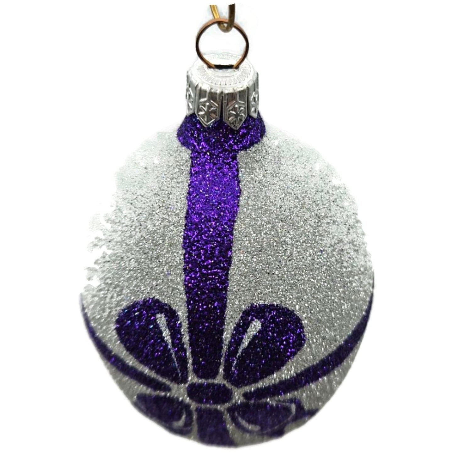 Patricia Breen Egg Gray Purple Present Easter Christmas Tree Ornament TCS