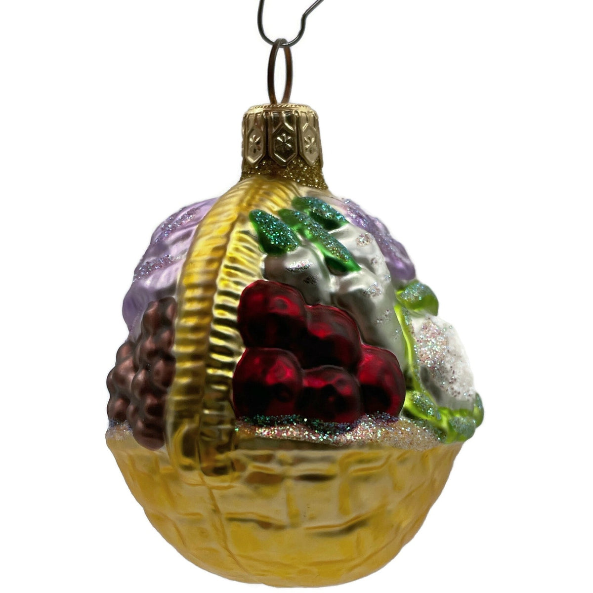Patricia Breen Winter Vegetable Basket Gold Fall Christmas Holiday Ornament 9652