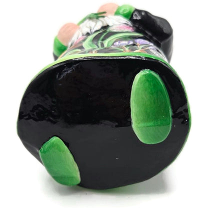 Patricia Breen Celebration Of Love Santa Spring Flowers Black Christmas Ornament