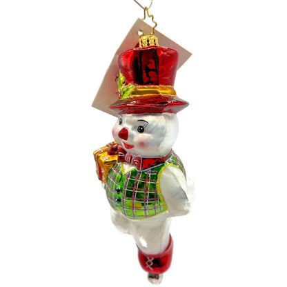 Christopher Radko Skater Dater Snowman Ice Skating Christmas Ornament 10-103-93