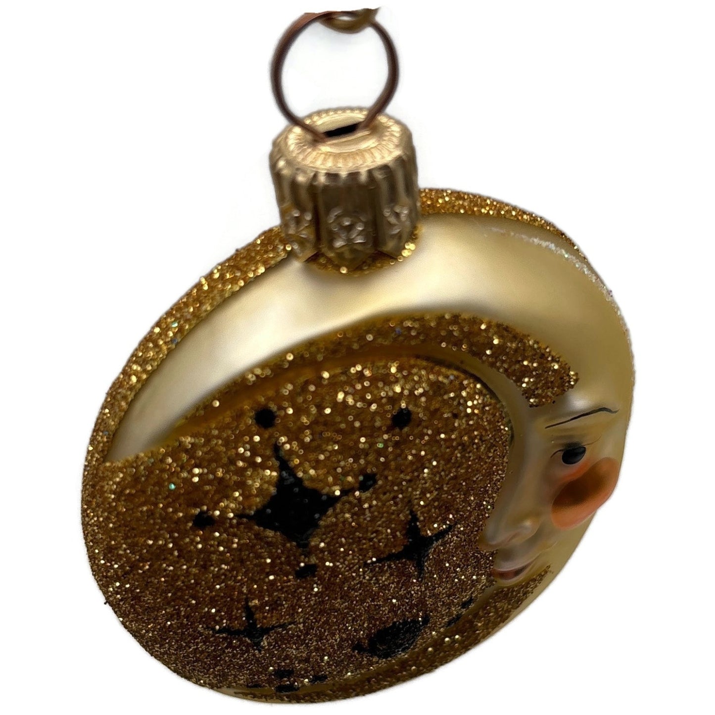 Patricia Breen Miniature Moon And Many Stars Planet Gold Christmas Tree Ornament
