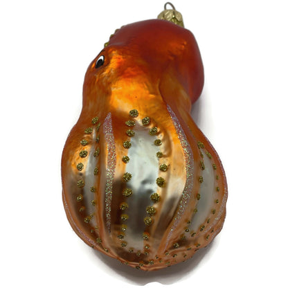 Patricia Breen Olivier Octopus Orange Nautical Spring Christmas Tree Ornament