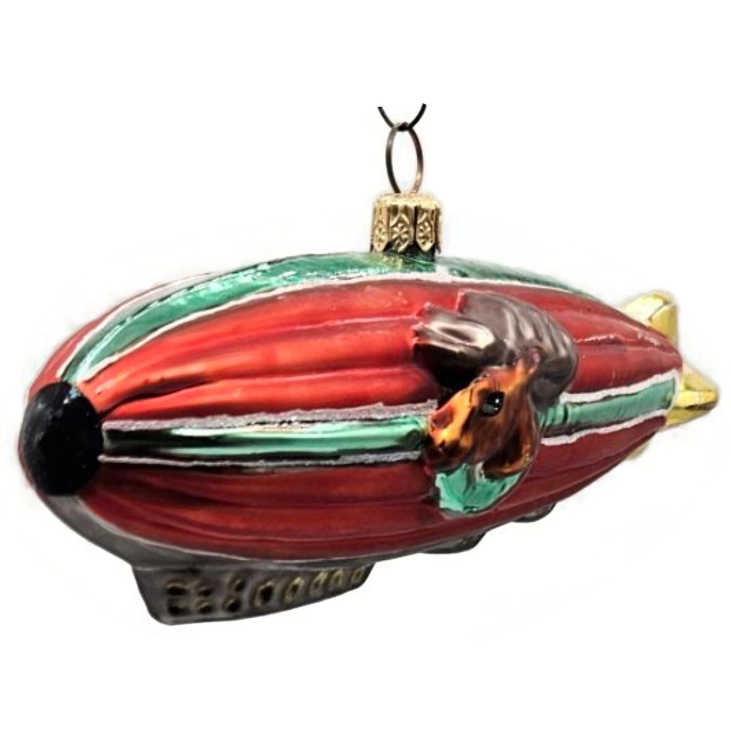Christopher Radko Zippedee Zeppelin Blimp Santa Claus Christmas Tree Ornament