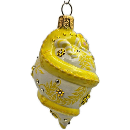 Patricia Breen Topping Chameleon Zalipie Citrine Spring Christmas Tree Ornament