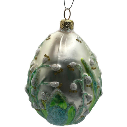 Patricia Breen Lily of the Valley Flowers Easter Egg Spring Christmas Ornament
