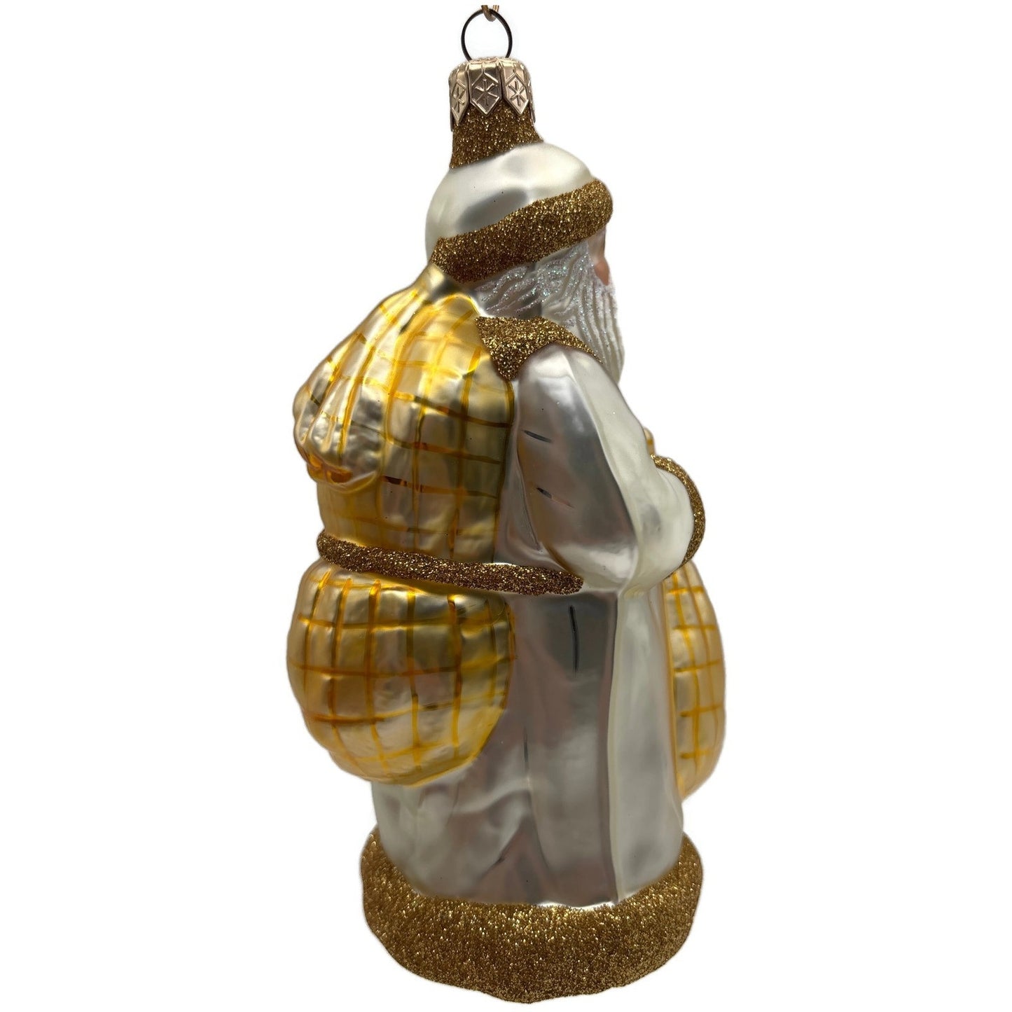 Patricia Breen Laden With Love Pearl Gold Santa Claus Christmas Tree Ornament