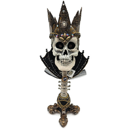Katherine’s Collection Krooked Kingdoom Skeleton King Halloween Candle Holder