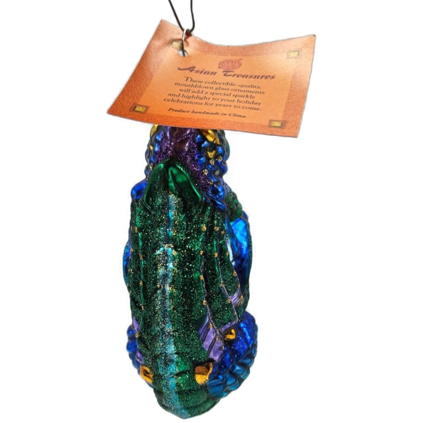 Asian Treasures Chimera Dragon Halloween Fantasy Christmas Tree Glass Ornament