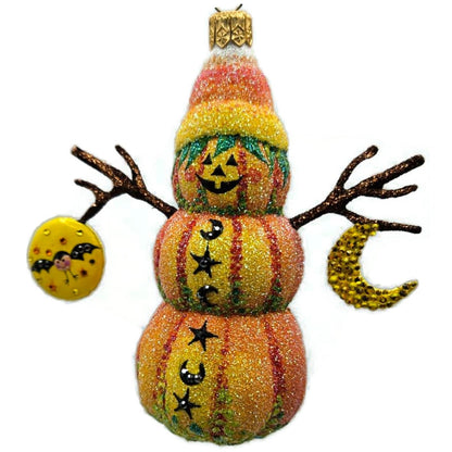 Patricia Breen Jolly Pumpkin Jack O Lantern Moon Striped Halloween Ornament 2917