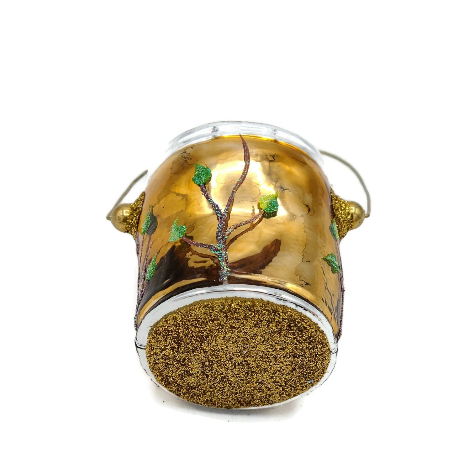 Patricia Breen Colourful Quarts Peach Vines Paint Can Art Christmas Ornament