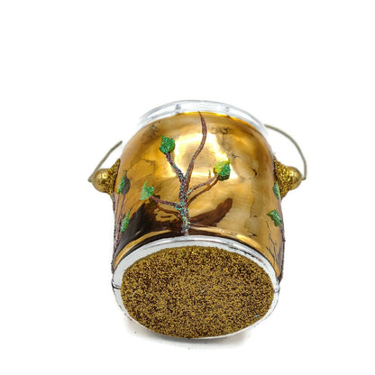 Patricia Breen Colourful Quarts Peach Vines Paint Can Art Christmas Ornament