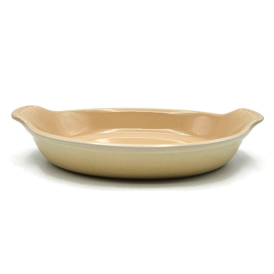 Le Creuset Stoneware Yellow Tan Oval Heritage Petite Au Gratin Baking Dish 6 oz