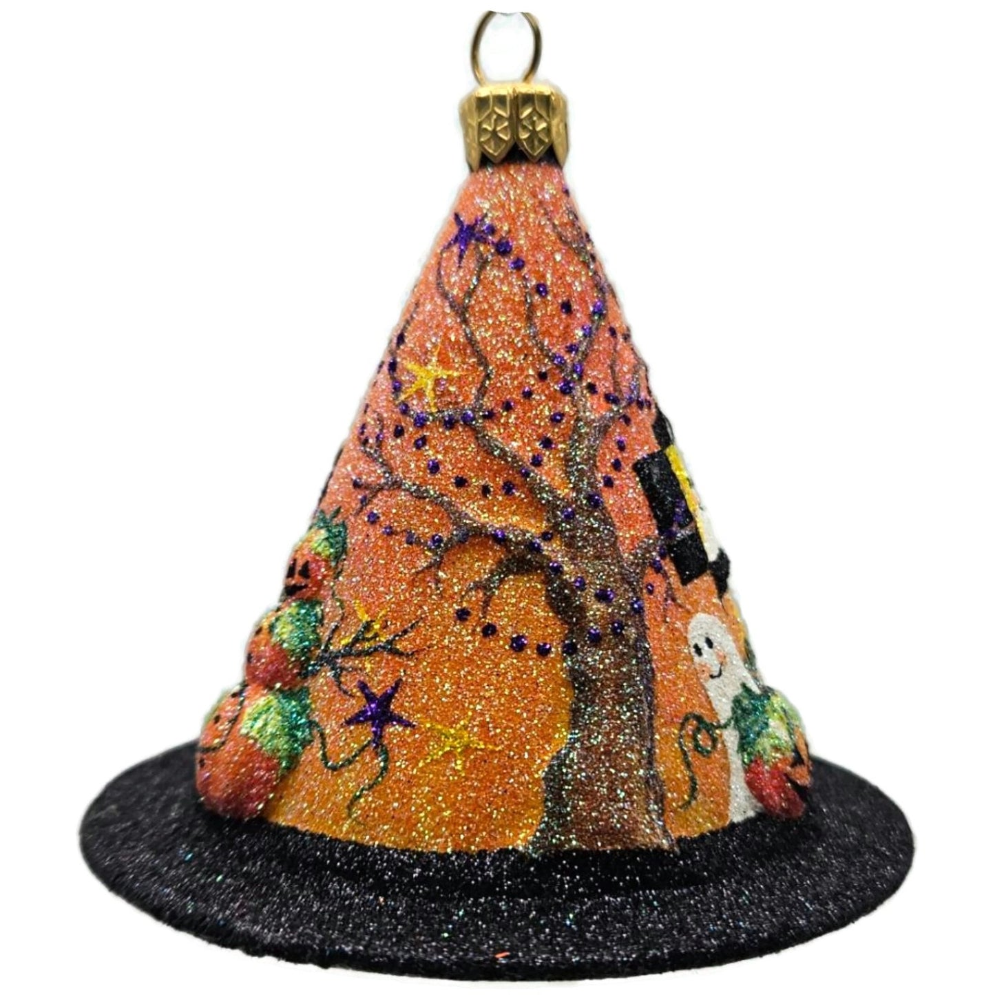 Patricia Breen Villa Boo Black Moons Pumpkin Ghost Halloween Christmas Ornament