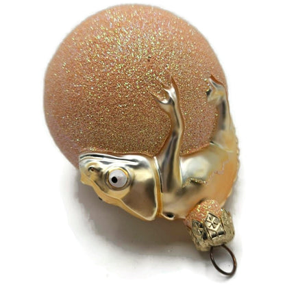 Patricia Breen Chameleon Peach Glittered Christmas Spring Tree Ornament