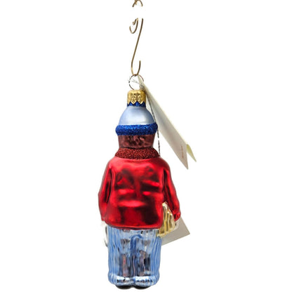 Patricia Breen Henrys First Day Of School Red Blue Signed Christmas Ornament