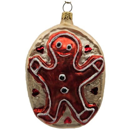 Christopher Radko Ginger Hearts Red Gingerbread Man Christmas Ornament 96-239-0