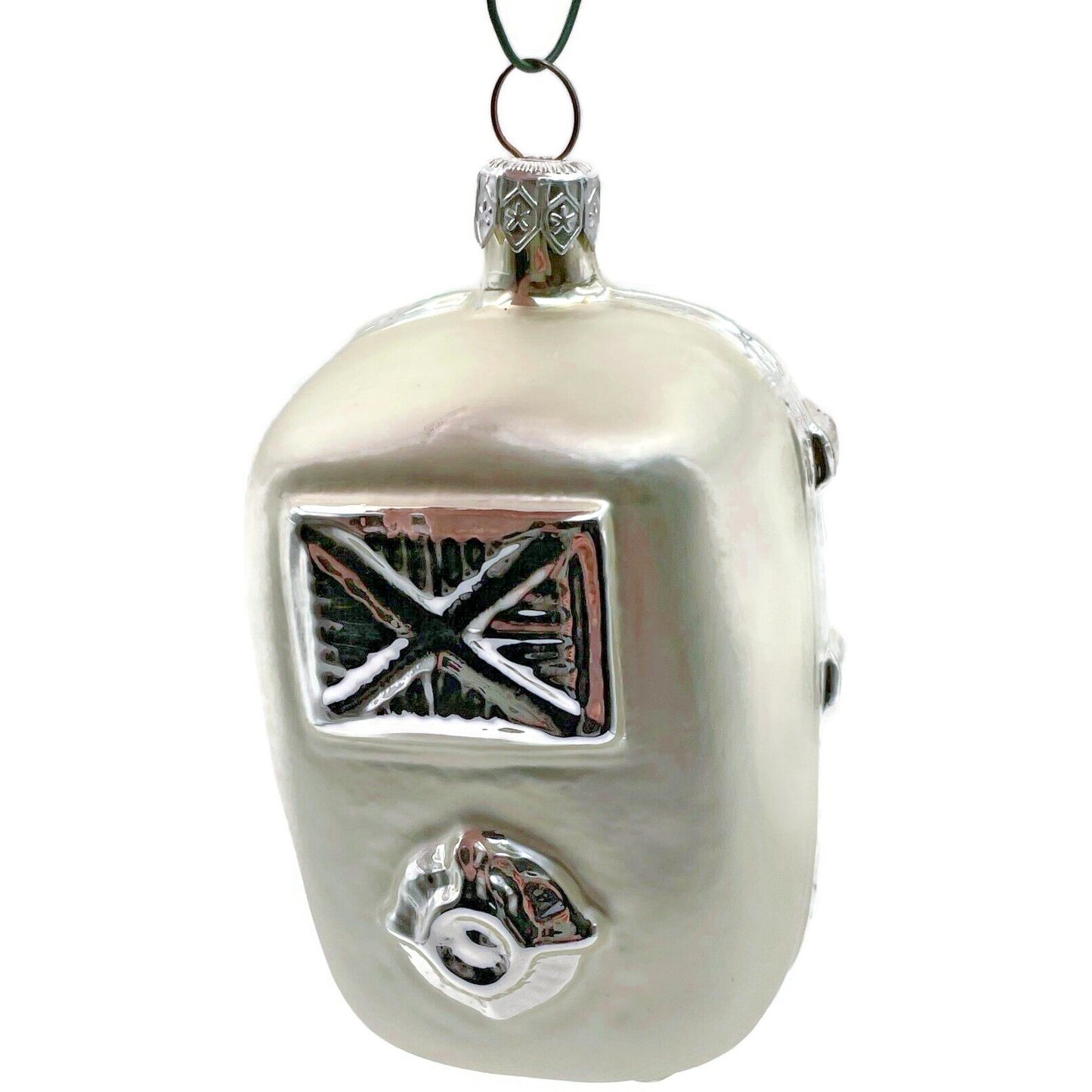 Patricia Breen Grandma Josies Fridge Pearl Silver Peace Heart Christmas Ornament