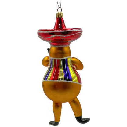 Christopher Radko Pear Fever Mariachi Sombrero Italian Christmas Ornament 99-422