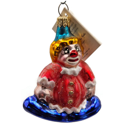 Christopher Radko Casey the Clown Red Made in Germany Christmas Tree Ornament