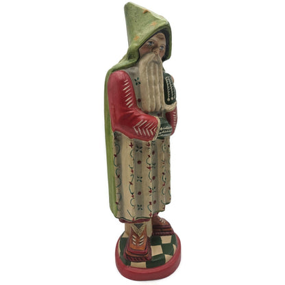 Vaillancourt Scandinavian Cubistic Father Chalkware Folk Art Christmas Figurine
