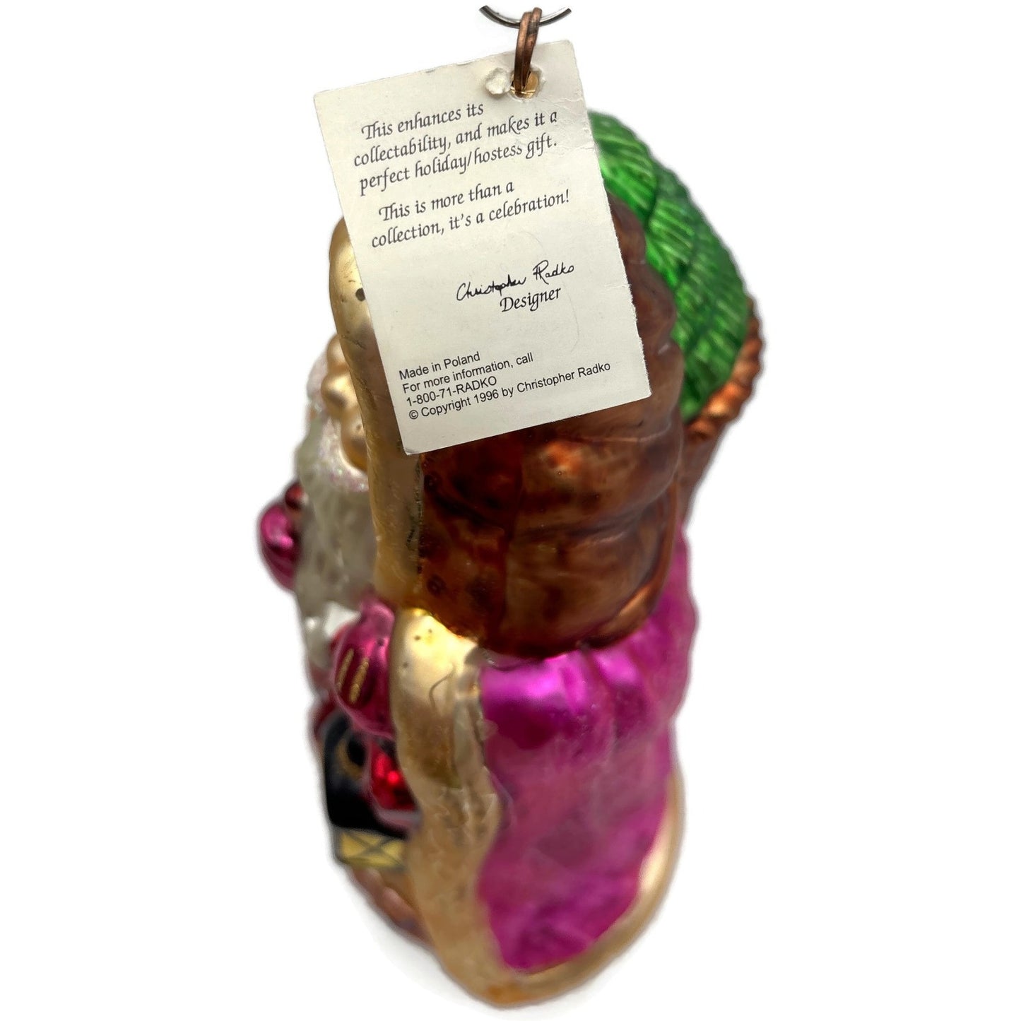 Christopher Radko Enchanted Noel Santa Christmas Tree Ornament 98-182-0 Glass