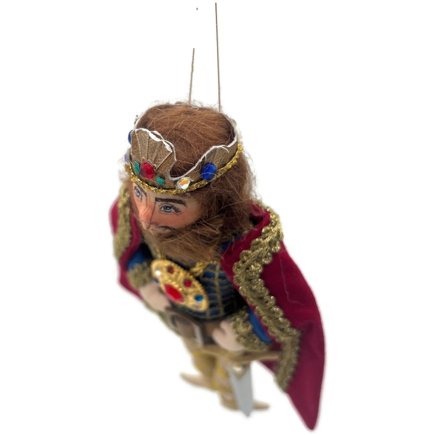 Gladys Boalt King Arthur Camelot Welsh Handmade Fabric Christmas Ornament