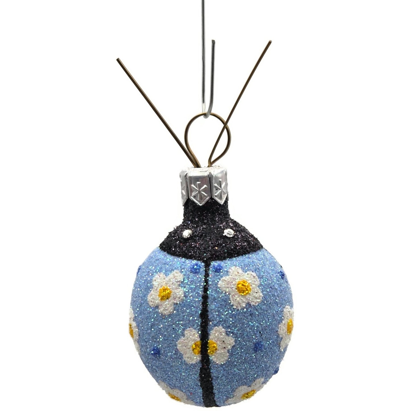Patricia Breen Ladybug Ladybug Blue Daisy Closed Wing Christmas Ornament 2420
