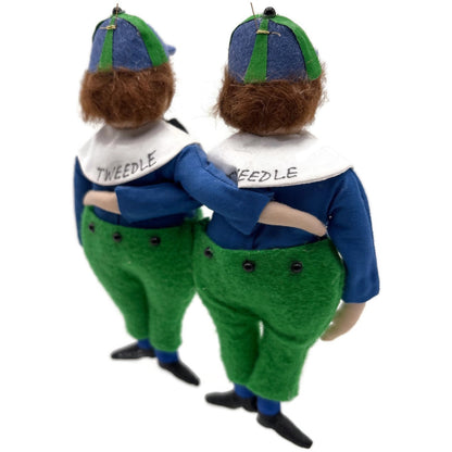 Gladys Boalt Tweedle Dee and Tweedle Dum Alice in Wonderland Handmade Ornament