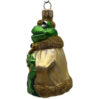 Patricia Breen Frog King Gold Glitter Green Animal Christmas Tree Ornament
