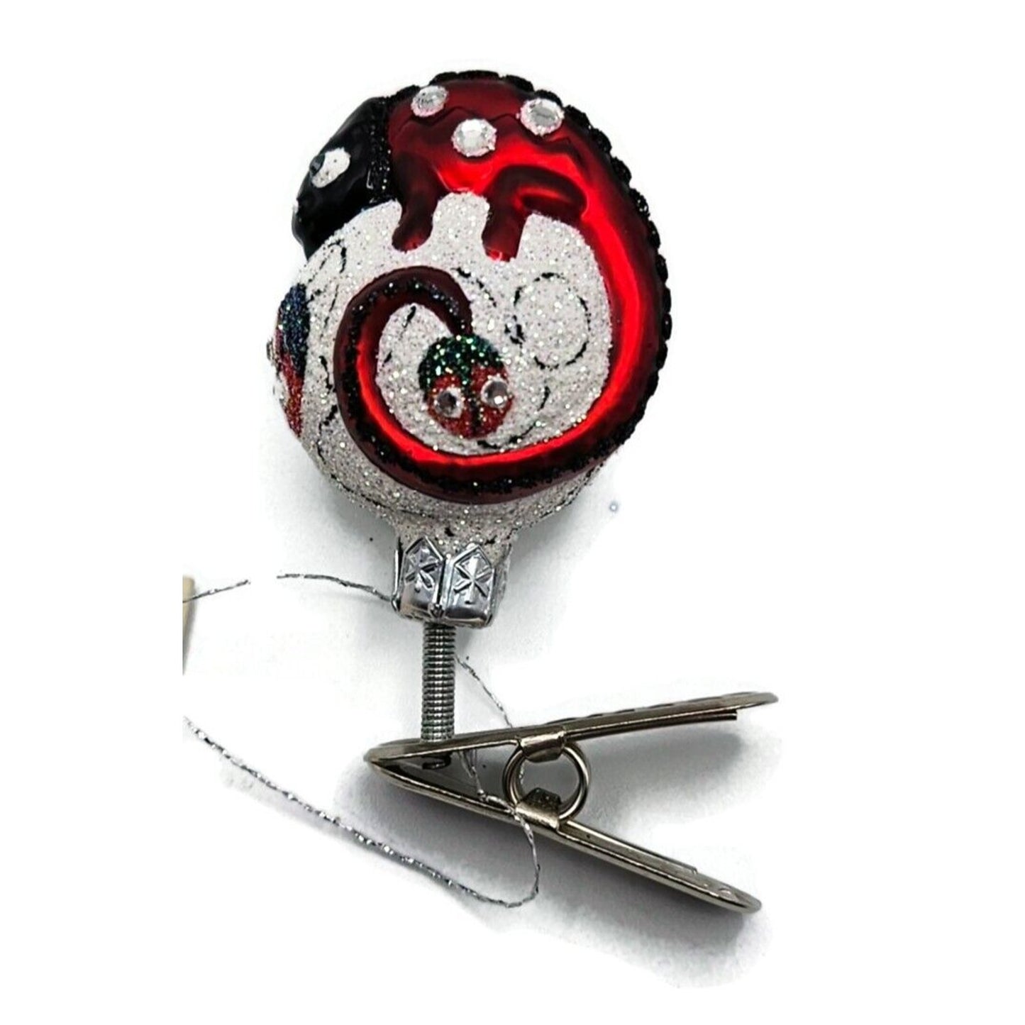 Patricia Breen Miniature Chameleon Ladybug Insect Clip Christmas Tree Ornament