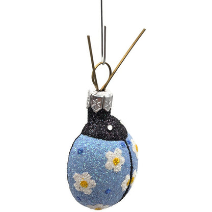 Patricia Breen Ladybug Ladybug Blue Daisy Closed Wing Christmas Ornament 2420