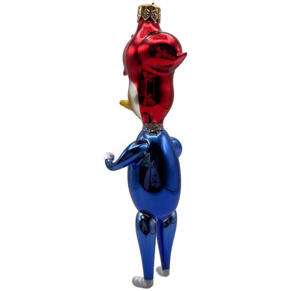 Christopher Radko Pecky Woodpecker Italian Glass Christmas Ornament 95-288-0