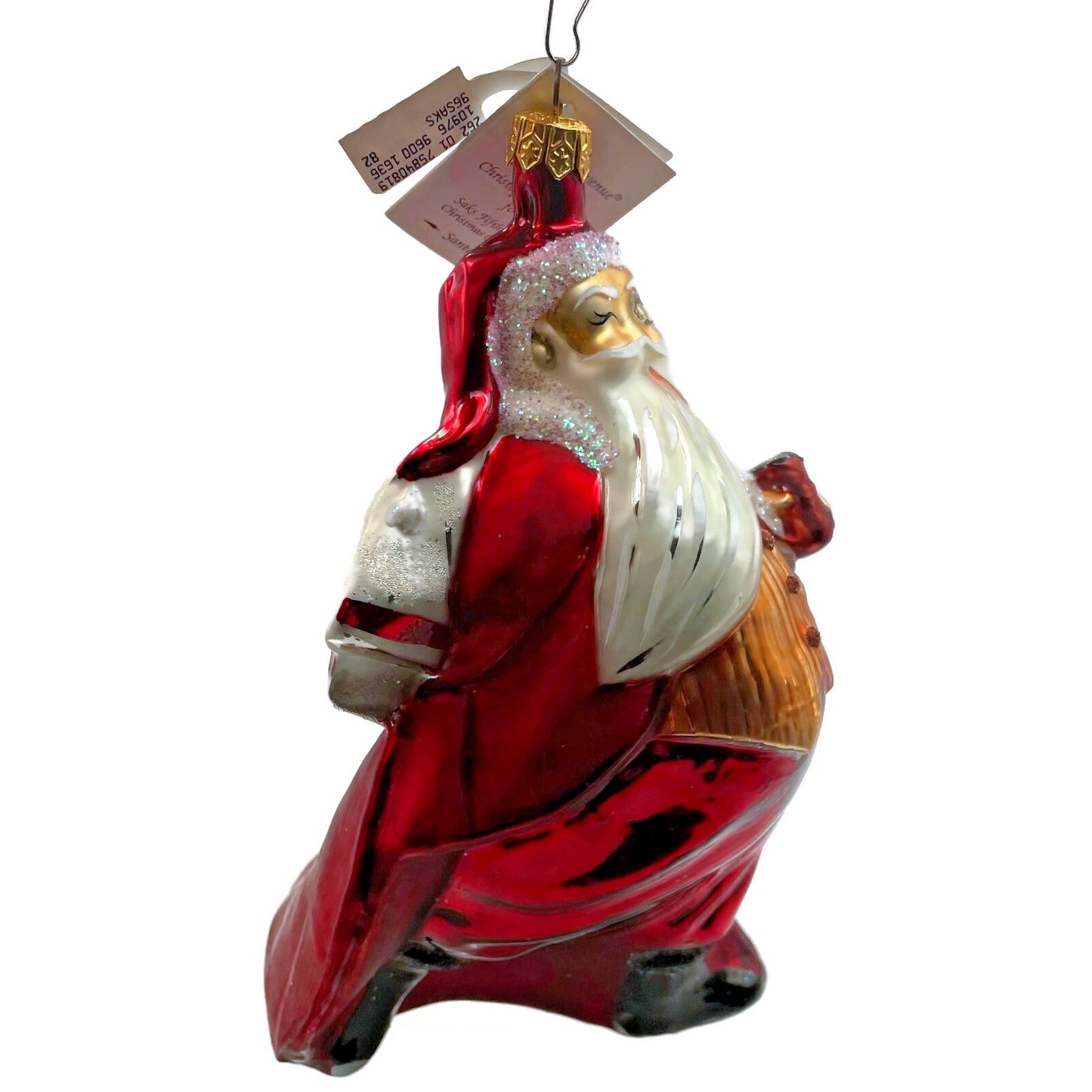 Christopher Radko Santa Calls Limited Edition Saks 5th Avenue Christmas Ornament