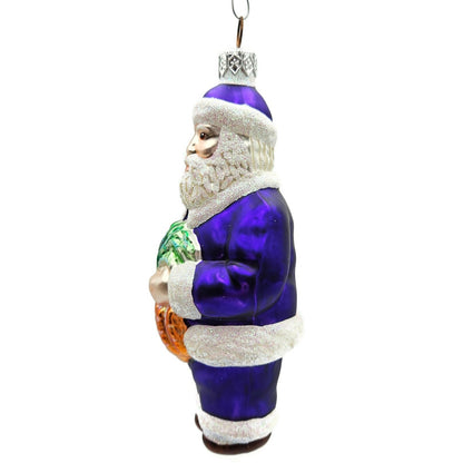 Patricia Breen A Snack For Rudolph Purple Santa Christmas Holiday Tree Ornament