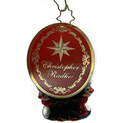 Christopher Radko A Lotta Help From My Friends Gem Penguins Christmas Ornament