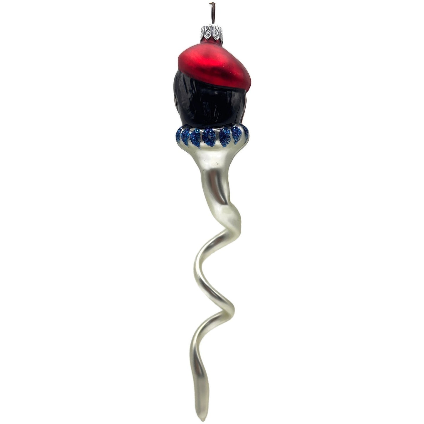Patricia Breen French Twist Spiral Pearl Red Hat Head Christmas Tree Ornament