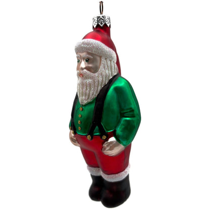 Patricia Breen Workshop Santa Green Shirt Red Pants Christmas Tree Ornament