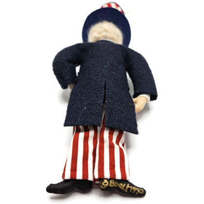 Gladys Boalt Uncle Sam Patriotic July 4th Fabric Christmas Tree Ornament 2769