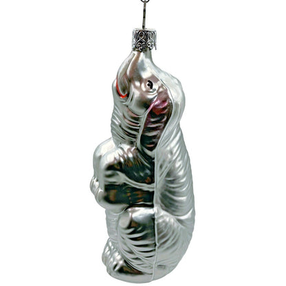 Jumbo Elephant Circus Inge Glass Ornament Silver Old World Christmas Tree German