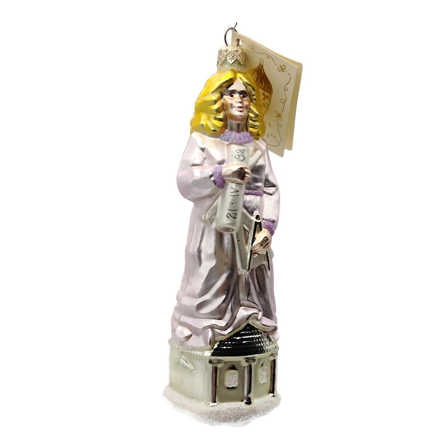 Patricia Breen Saint Barbara Lavender OOAK Complimentary Christmas Tree Ornament